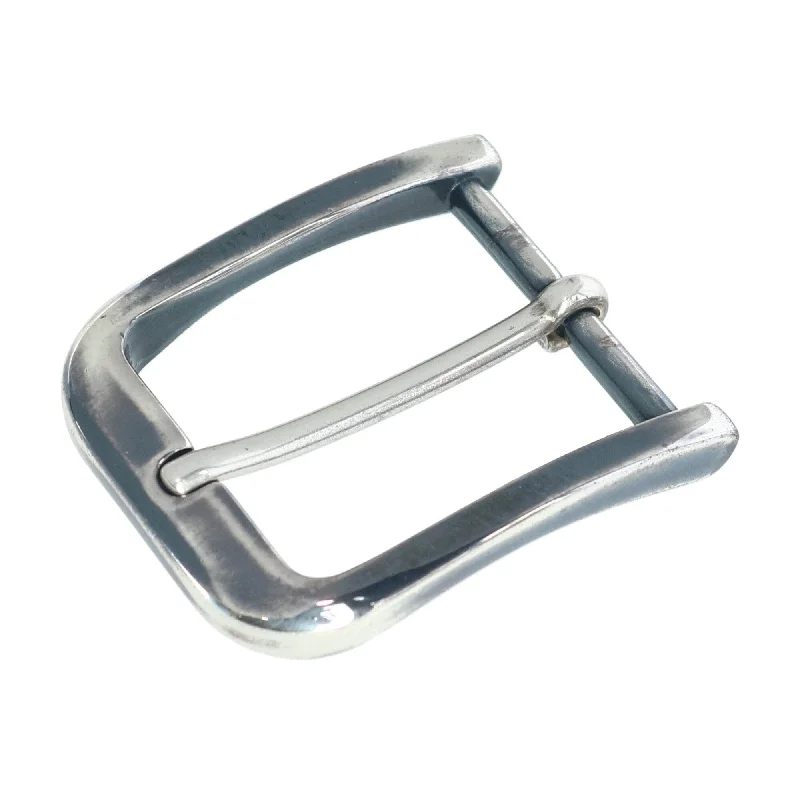 Minimalist gray leather buckle-35mm Rounded Nose Harness Belt Buckle