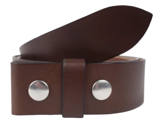 Modern silver suede belt-Chestnut 1.25 Inch (32mm) Buckleless Leather Belt Strap