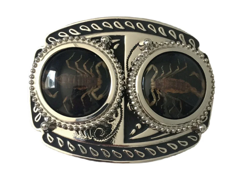 Modern gold patent buckle-Double Scorpion Belt Buckle