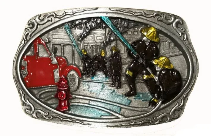 Elegant patent leather belt-Firefighter Belt Buckle