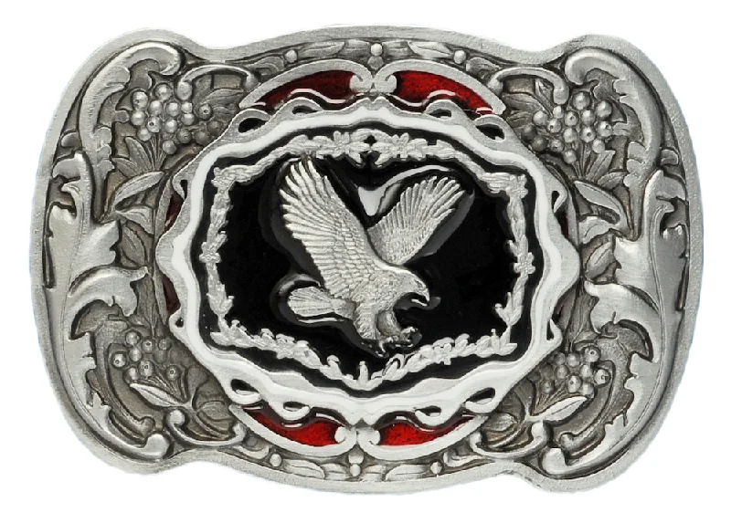 Unique embossed leather belt-Flying Eagle Belt Buckle