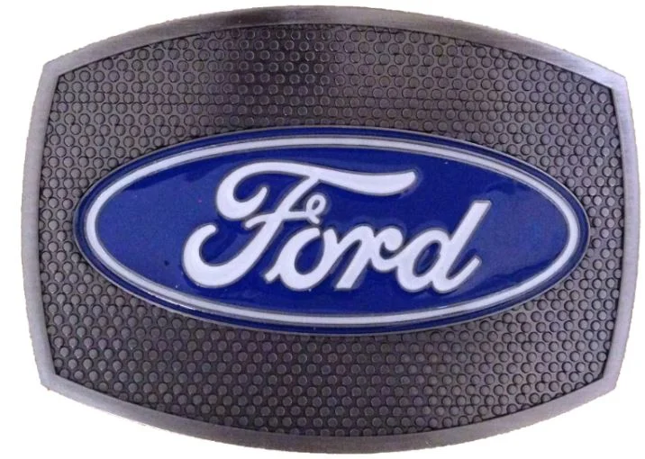 Modern gold suede buckle-Ford Belt Buckle