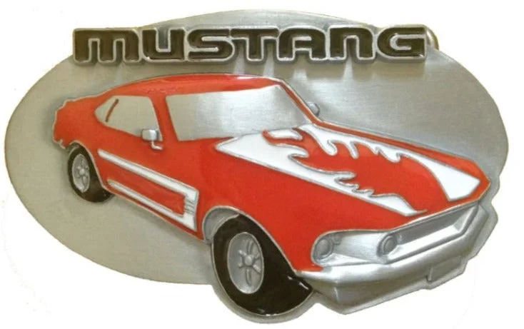 Elegant patent leather belt-Ford Mustang Officially Licensed Belt Buckle