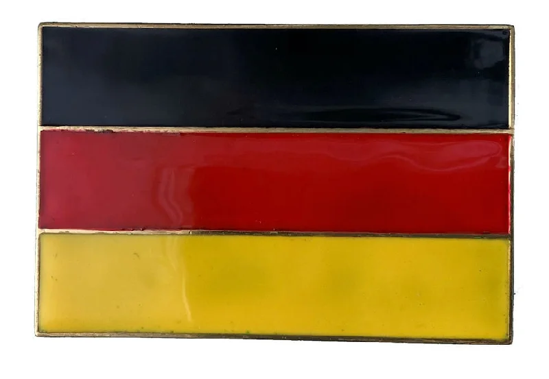 Contemporary stretch fabric belt-German Flag Belt Buckle