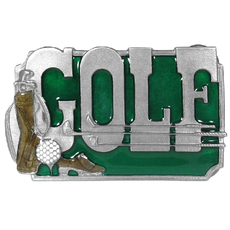 Unique reversible gray belt-Golf Belt Buckle