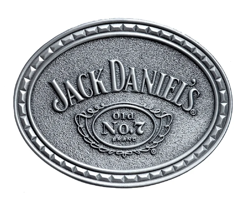 Slim patent snakeskin belt-Jack Daniels Old No 7 Belt Buckle