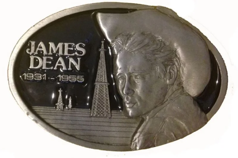 Minimalist white leather belt-James Dean Oil Wells Black Belt Buckle