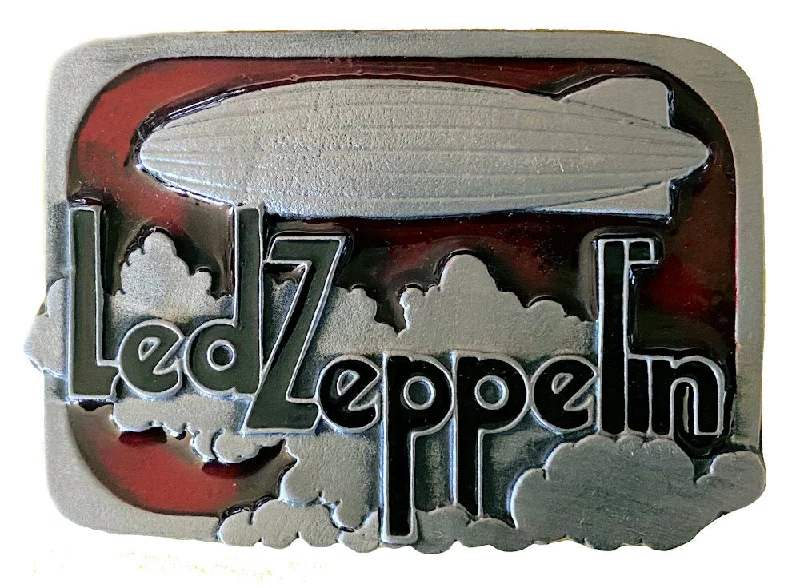 Modern steel buckle belt-Led Zeppelin Officially Licensed Belt Buckle