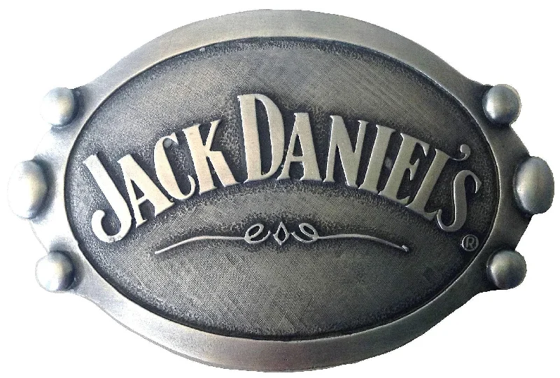 Wide suede cowboy belt-Licensed Jack Daniels Belt Buckle