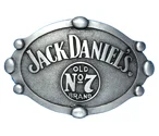 Contemporary stretch canvas belt-Licensed Jack Daniels Old No.7 Pewter Belt Buckle