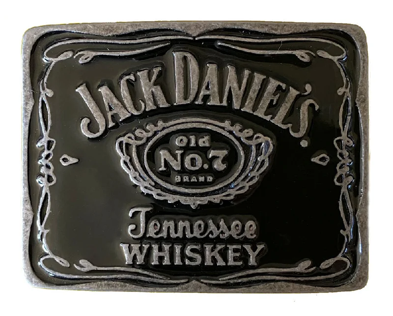 Handmade suede studded belt-Licensed Jack Daniels Tennessee Whiskey Black Belt Buckle