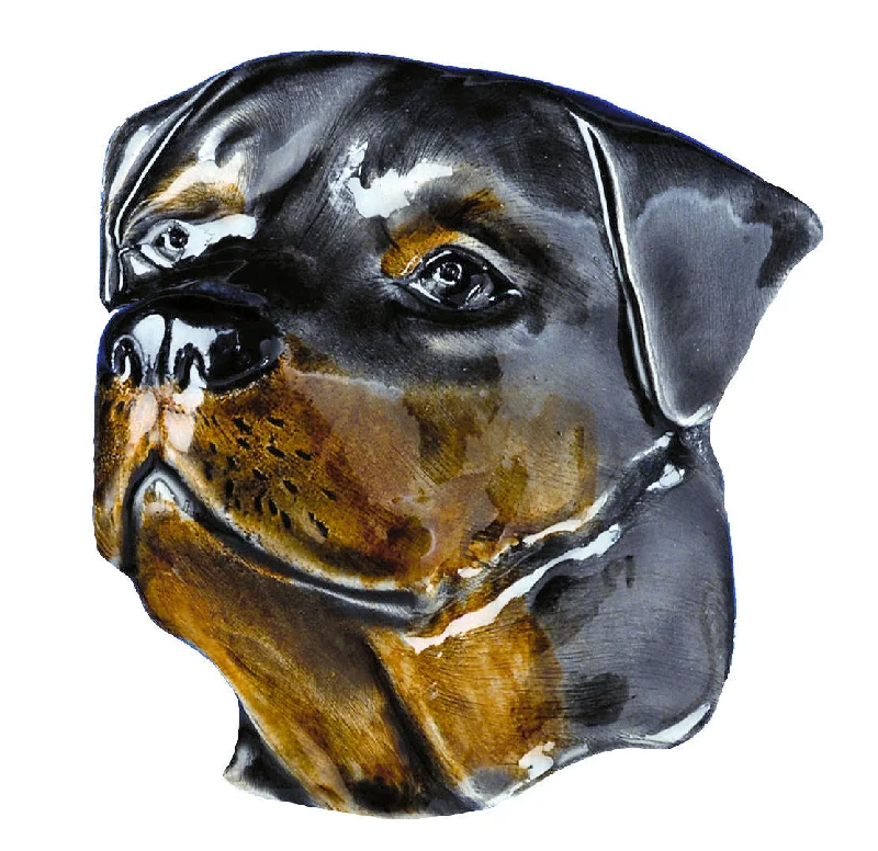 Elegant black suede buckle-Rottweiler Dog Belt Buckle