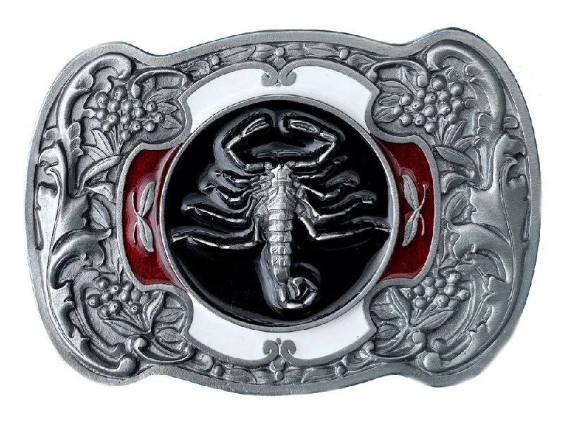 Wide canvas utility belt-Western Scorpion Belt Buckle