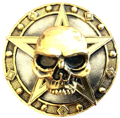 Elegant gold suede belt-Skull on Star Belt Buckle