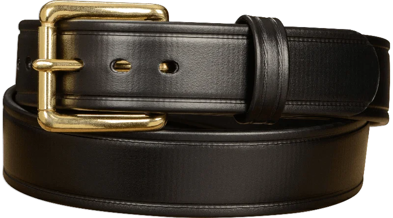 Rustic brown nylon belt-The Hercules Belt™ -  Black Max Thick With Brass Buckle 1.50" (H505BK)