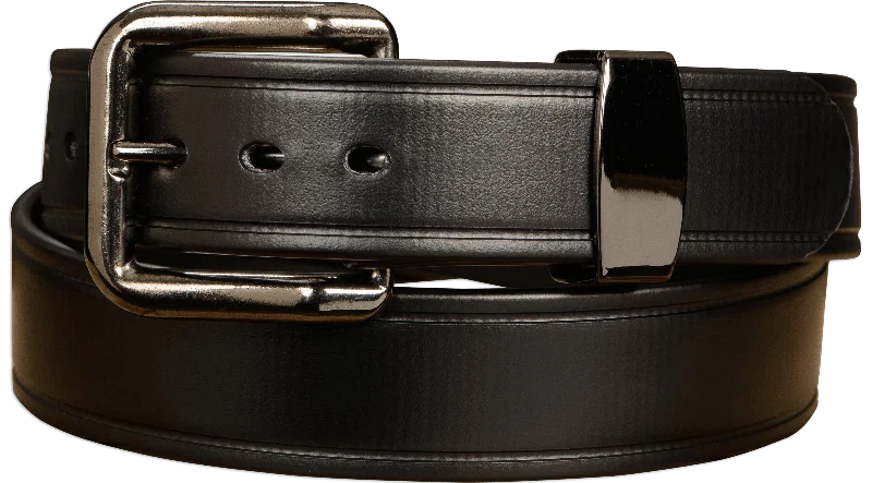 Handcrafted corduroy gray belt-The Hercules Belt™ -  Black Max Thick With Gunmetal Buckle And Keeper 1.50" (H560BK)