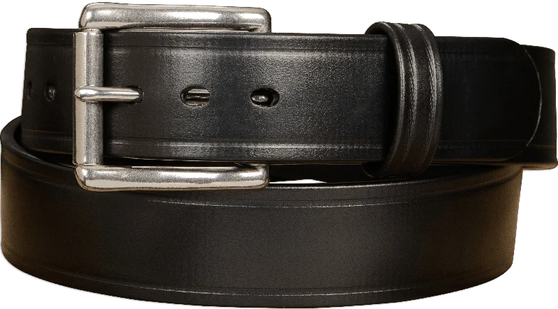 Rustic tan suede belt-The Hercules Belt™ -  Black Max Thick With Stainless Buckle 1.50" (H500BK)