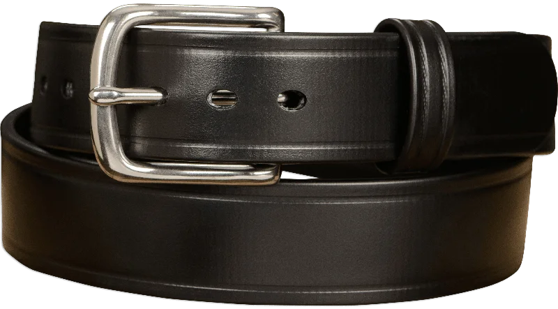 Contemporary elastic snakeskin belt-The Hercules Belt™ -  Black Max Thick With Stainless Buckle 1.50" (H520BK)