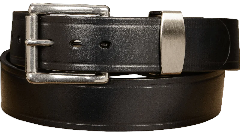 Wide leather floral belt-The Hercules Belt™ - Black Max Thick With Stainless Elongated Buckle And Keeper 1.50" (H510BK)