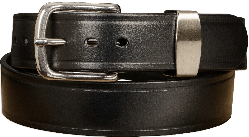 Modern black patent belt-The Hercules Belt™ - Black Max Thick With Stainless Rounded Buckle And Keeper 1.50" (H530BK)