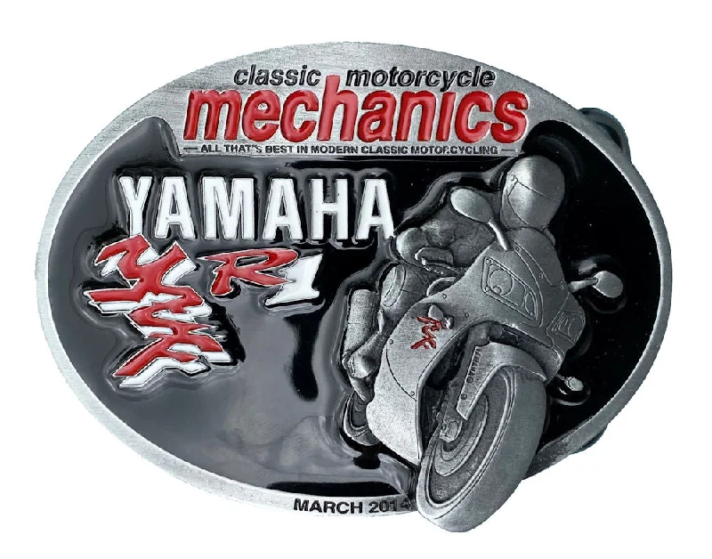 Unique reversible brown belt-Yamaha Belt Buckle