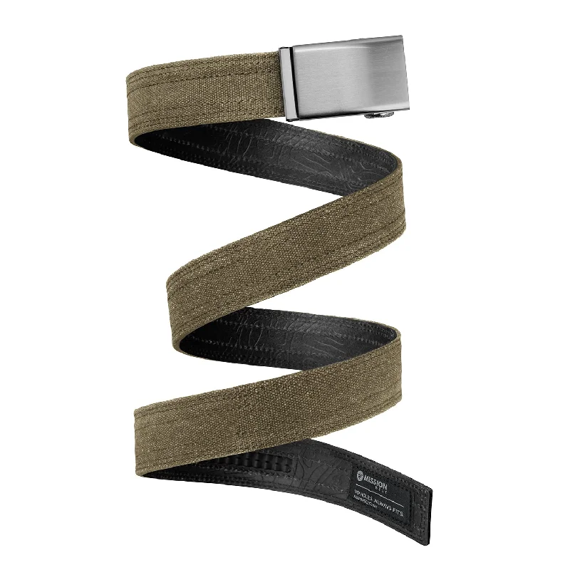 Modern silver fabric belt-40mm ALPHA Green