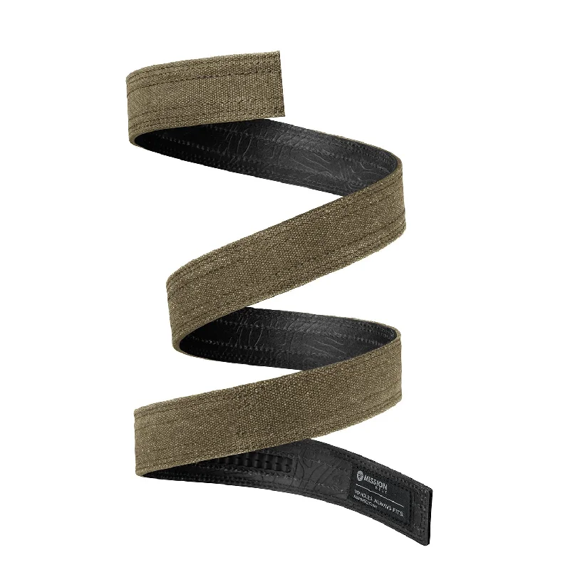 Contemporary stretch fabric belt-40mm ALPHA Green Canvas