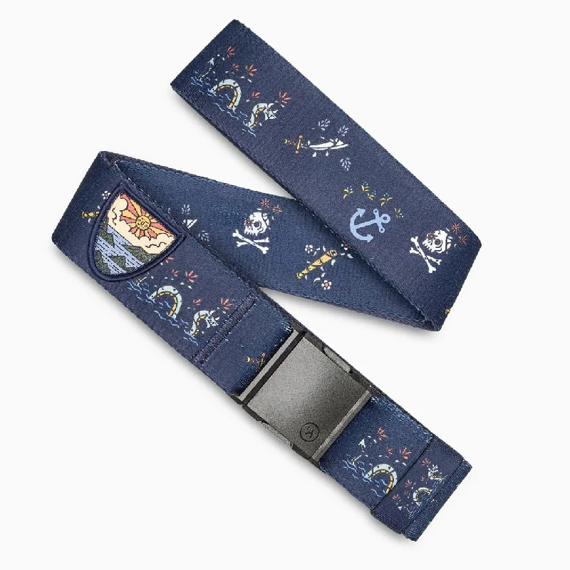 Elegant white leather belt-Arcade Eye In The Sky Belt-Navy