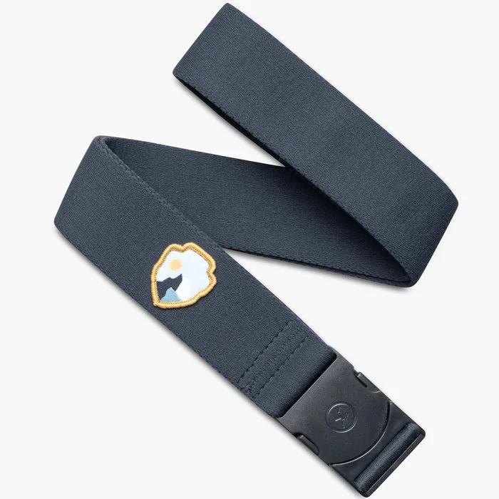 Modern black leather buckle-Arcade National Parks Yosemite Belt-Navy