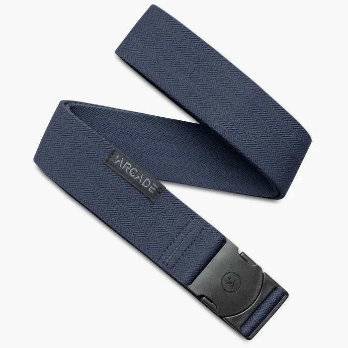 Slim patent snakeskin belt-Arcade Ranger Belt-Navy