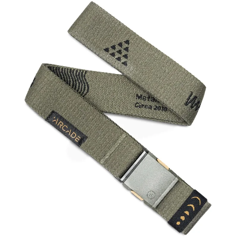 Contemporary woven leather belt-Arcade Reverb Belt - Army/Black