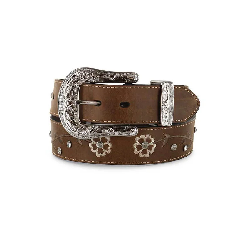 Contemporary elastic utility belt-MF Western Ariat Scrolling Flowers Belt Style A1510202