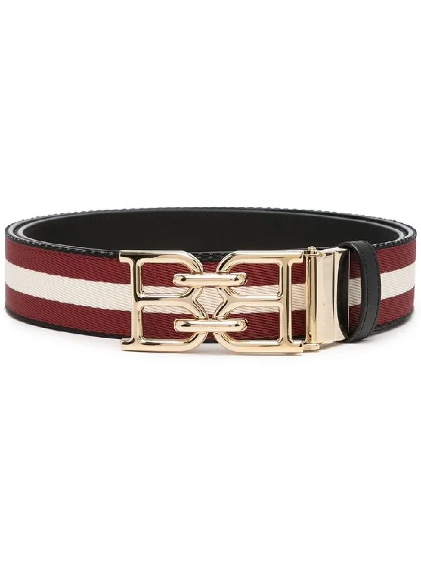 Wide nylon studded belt-Bally B Chain Gold Buckle Belt