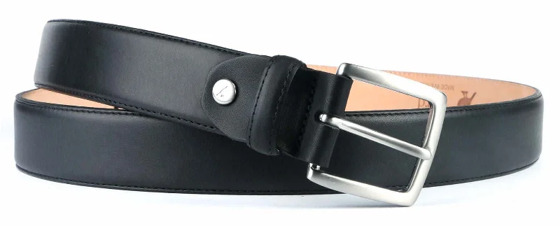 Slim leather studded belt-Leather Belt Black