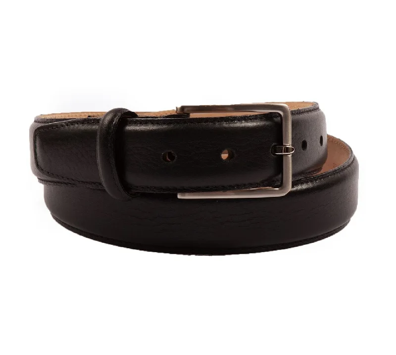 Vintage cotton military belt-Black Pebble Grain 35mm Belt