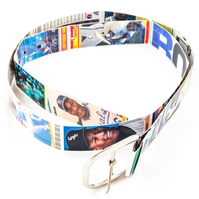 Unique reversible tan belt-Bo Jackson Baseball & Football Card Belt