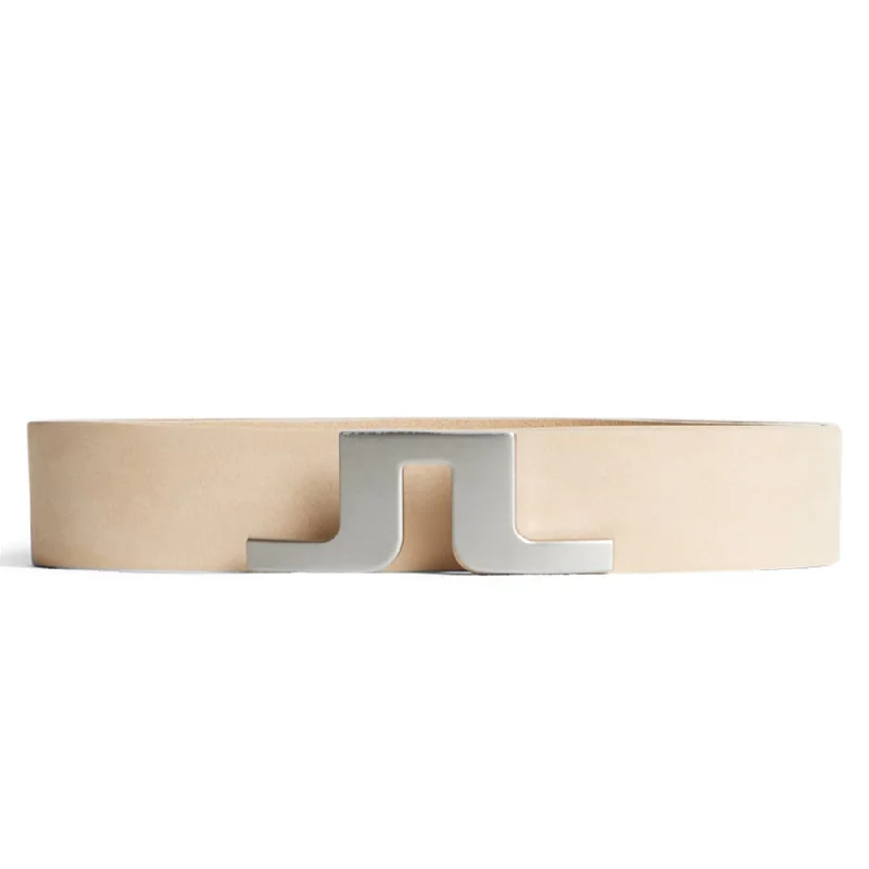 Rustic tan fabric belt-Bridger Nubuck Leather Belt Moonbeam - AW24