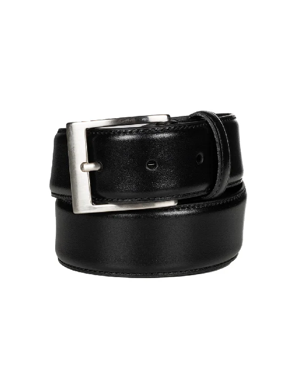 Vintage denim military belt-Calfskin Belt Black