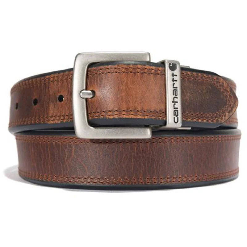 Elegant black patent buckle-Carhartt Men's Reversible Belt