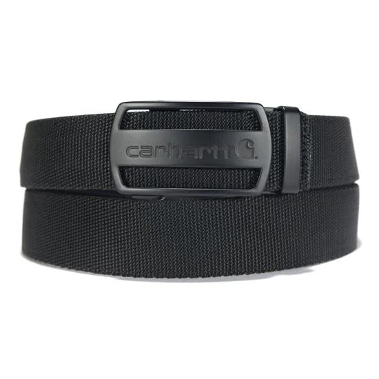 Slim patent cowboy belt-Carhartt Men's Nylon Adjustable Industrial Belt