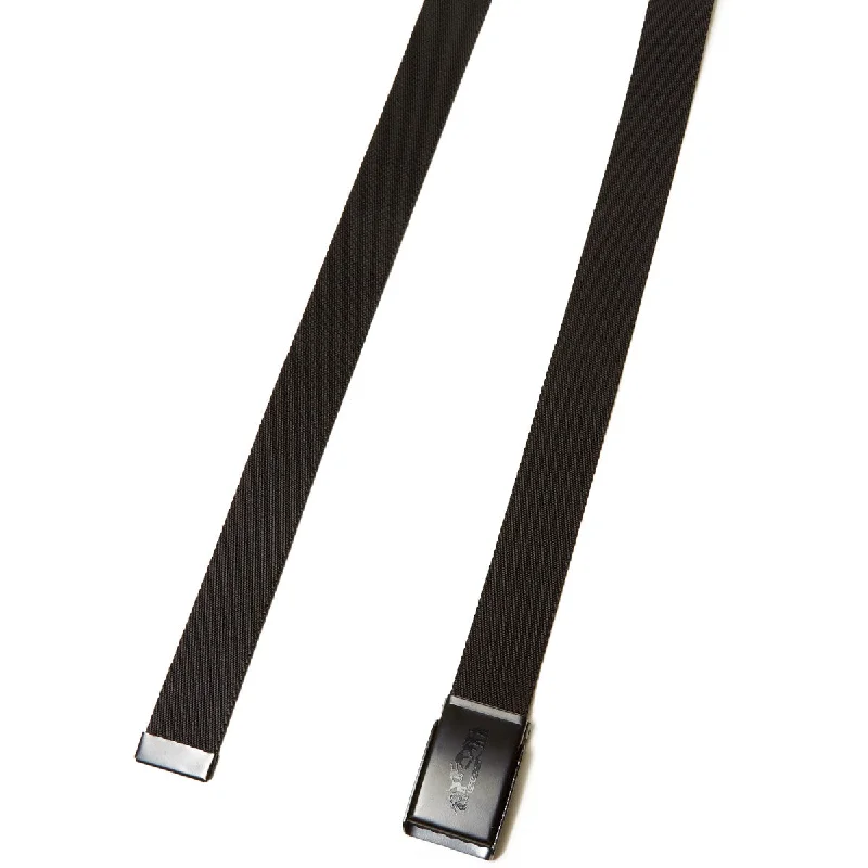 Elegant red patent belt-CCS Black Kickflip Buckle Belt - Black