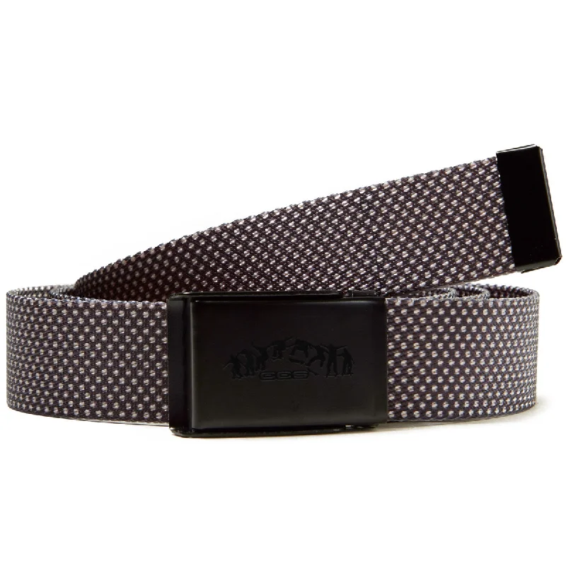 Minimalist white suede belt-CCS Black Kickflip Buckle Belt - Polka Dot