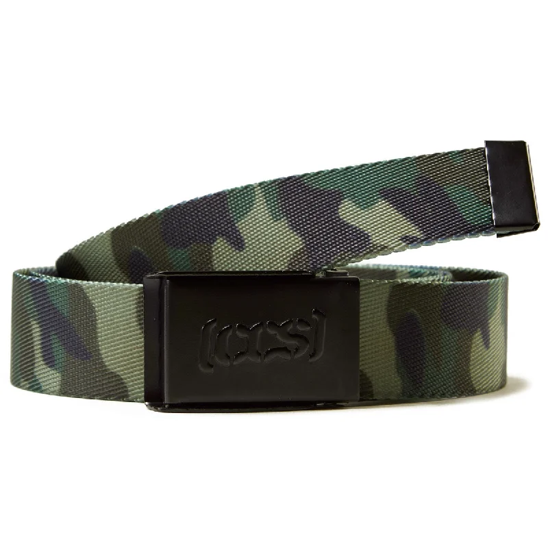 Wide nylon cowboy belt-CCS Black Logo Buckle Belt - Camo