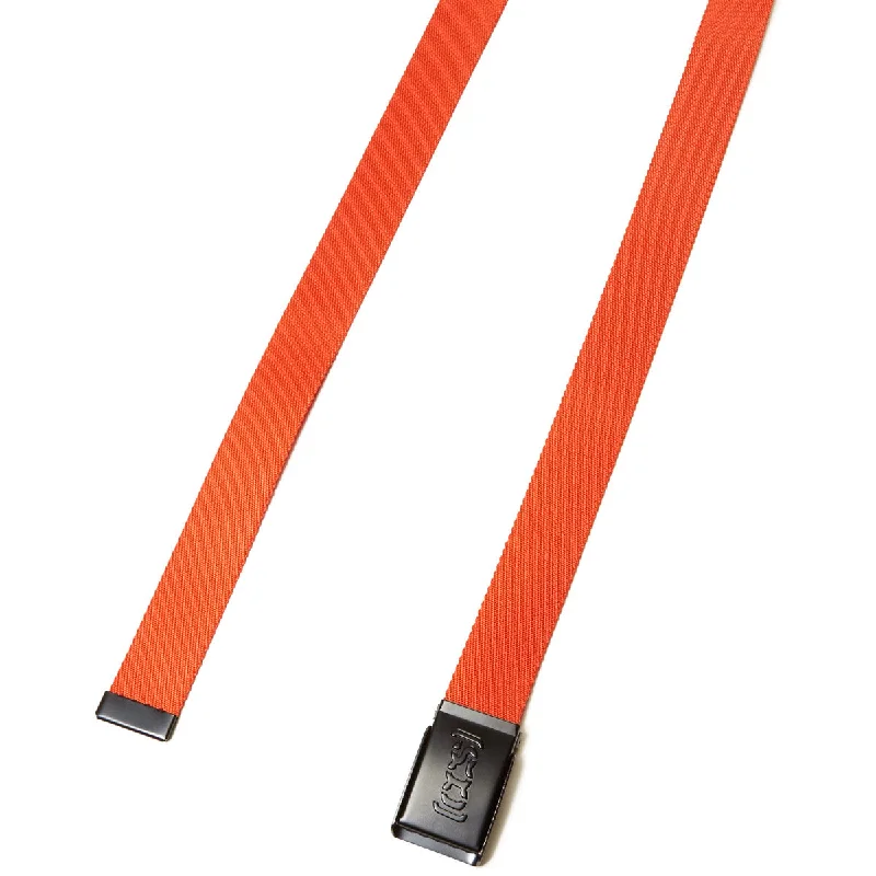 Elegant red leather buckle-CCS Black Logo Buckle Belt - Orange