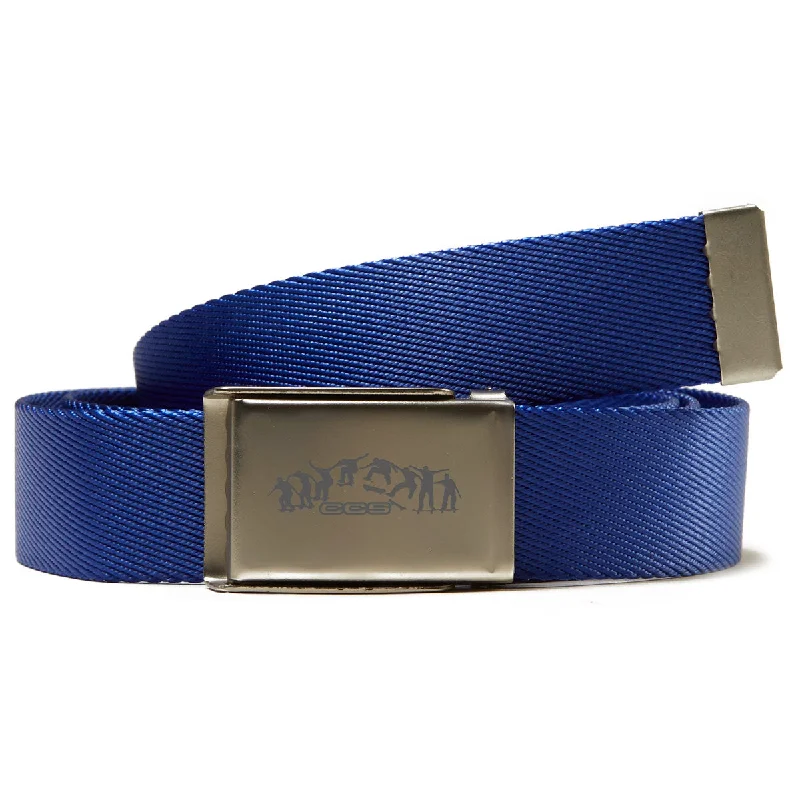 Slim patent floral belt-CCS Silver Kickflip Buckle Belt - Royal Blue