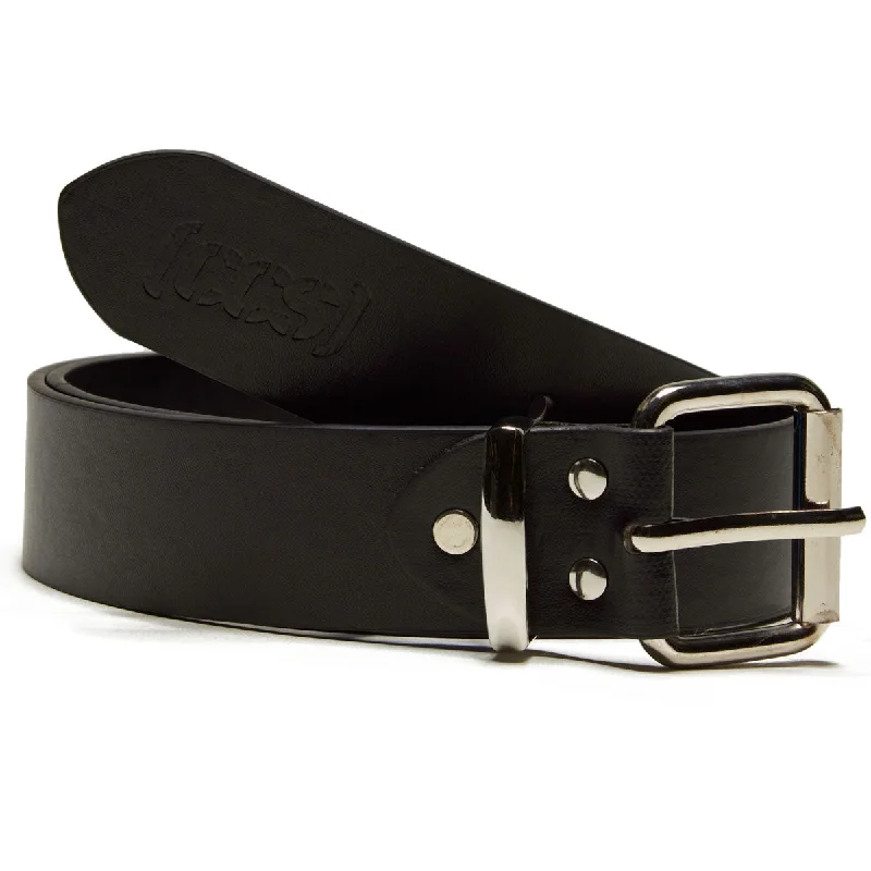 Handcrafted corduroy tan belt-CCS Vegan Leather Belt - Black