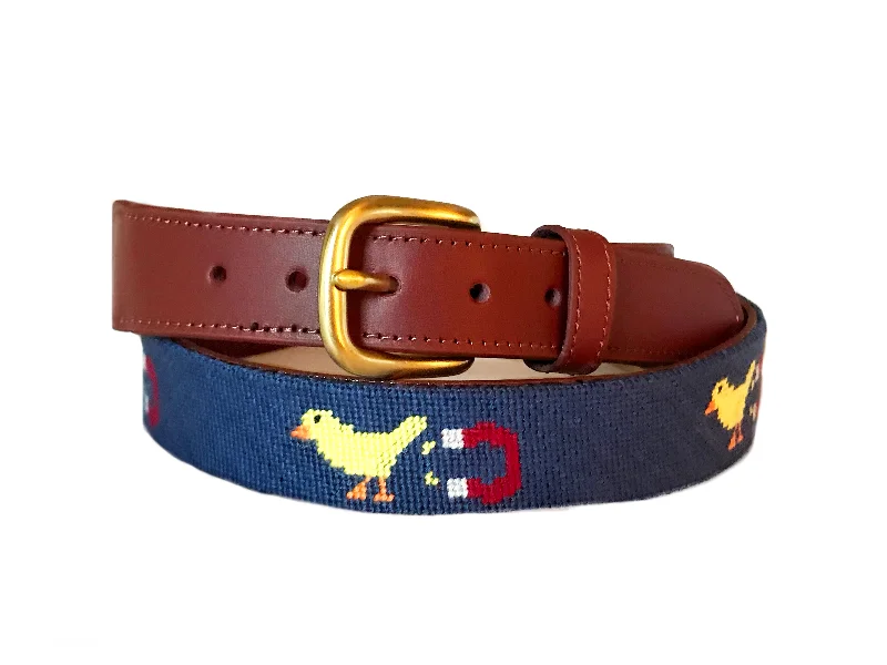 Modern matte black belt-CHICK MAGNET NEEDLEPOINT BELT™