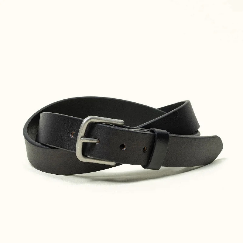 Elegant white patent belt-Classic Belt - Black