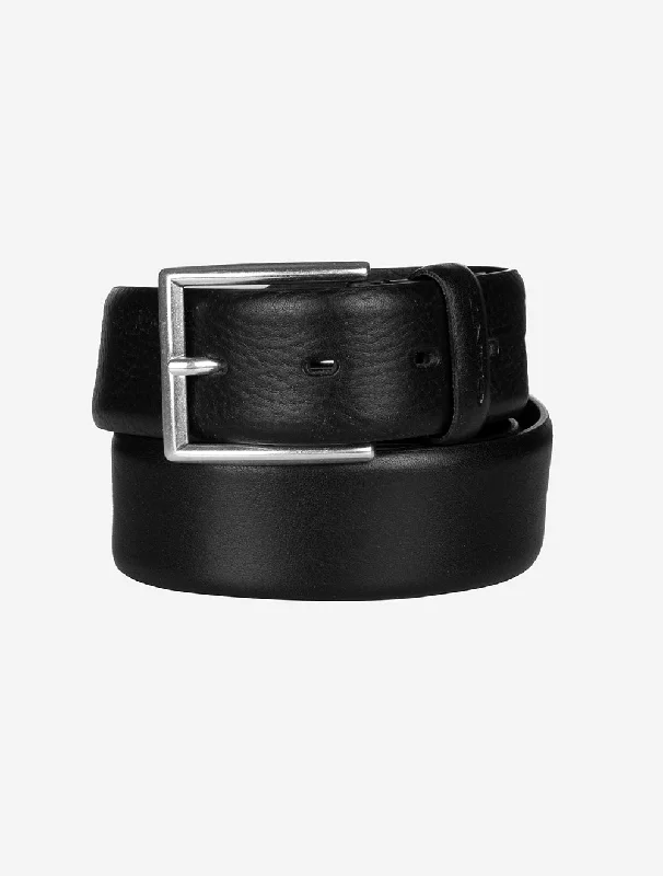 Elegant gold patent belt-Classic Leather Belt Black