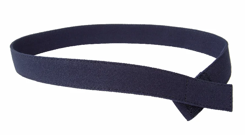 Wide suede studded belt-Co of MYSELF BELTS - Navy Solid Canvas Print Easy Velcro Belt For Toddlers/Kids